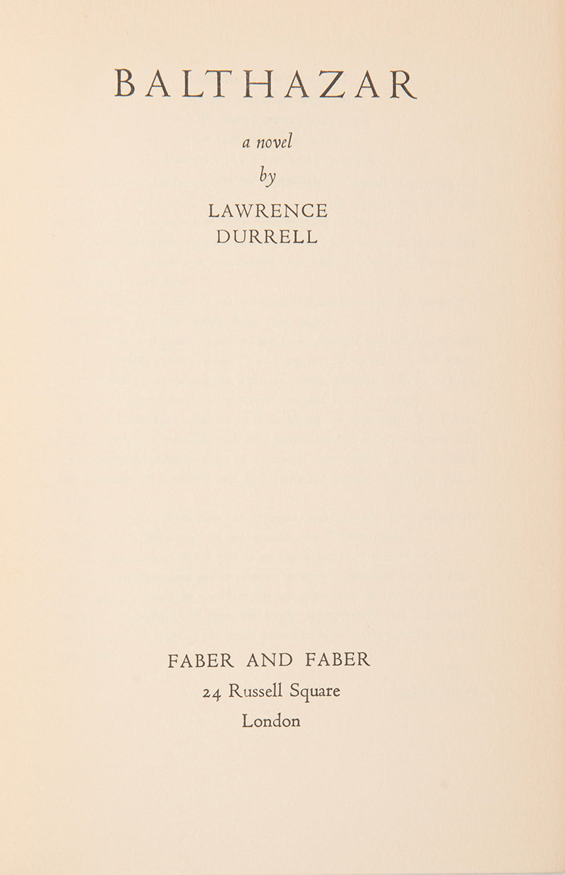 The Alexandria Quartet, Justine, Balthazar, Mountolive and Clea, all first editions except Justine which is a first edition with a later impression dust jacket