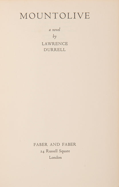 The Alexandria Quartet, Justine, Balthazar, Mountolive and Clea, all first editions except Justine which is a first edition with a later impression dust jacket