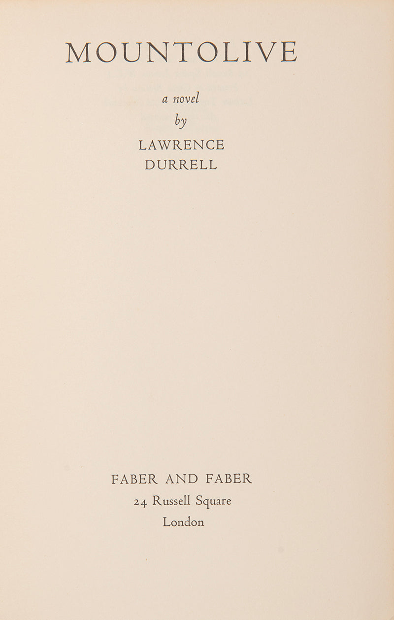 The Alexandria Quartet, Justine, Balthazar, Mountolive and Clea, all first editions except Justine which is a first edition with a later impression dust jacket