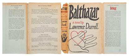 The Alexandria Quartet, Justine, Balthazar, Mountolive and Clea, all first editions except Justine which is a first edition with a later impression dust jacket