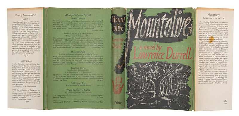The Alexandria Quartet, Justine, Balthazar, Mountolive and Clea, all first editions except Justine which is a first edition with a later impression dust jacket