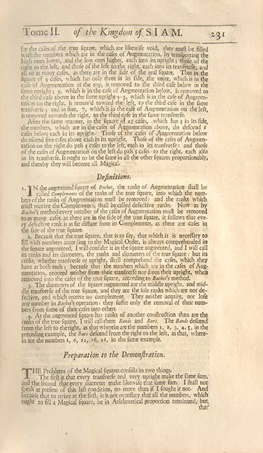 A handsome copy of the first edition in English of Simon de la Loubere's A New Historical Relation of the Kingdom of Siam, 'universally regarded as as the finest work on seventeenth-century Thailand'.