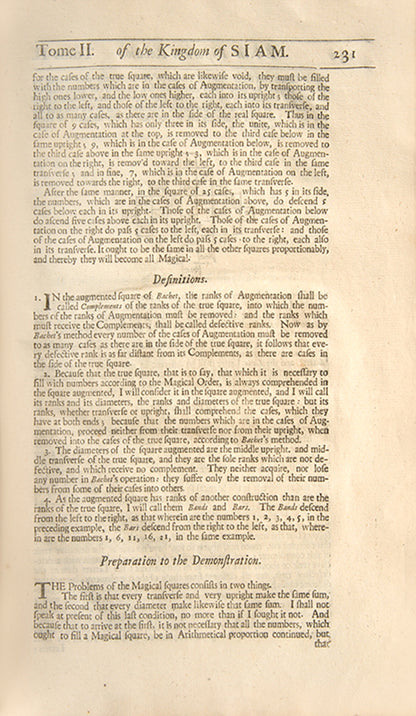 A handsome copy of the first edition in English of Simon de la Loubere's A New Historical Relation of the Kingdom of Siam, 'universally regarded as as the finest work on seventeenth-century Thailand'.