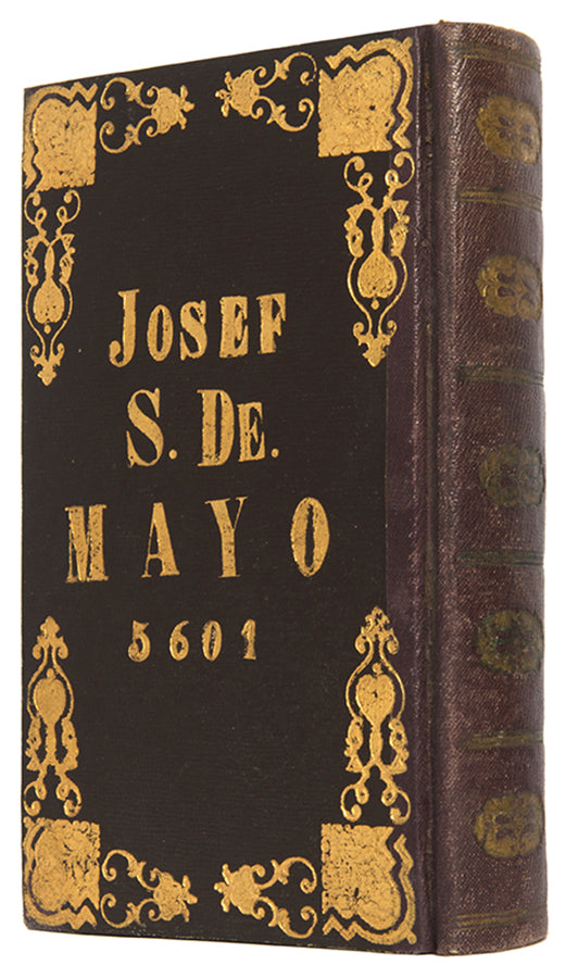 Sephardic Rite prayer book, published in vienna with personal dedication and custom binding made for Josef S. De Mayo.