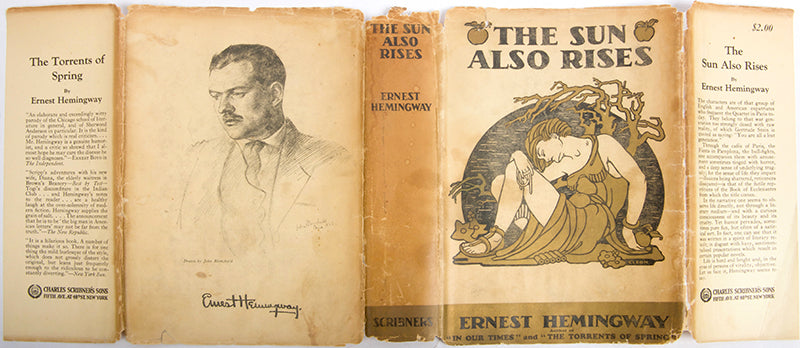 First edition of The Sun Also Rises by Ernest Hemingway in the first issue dust jacket.