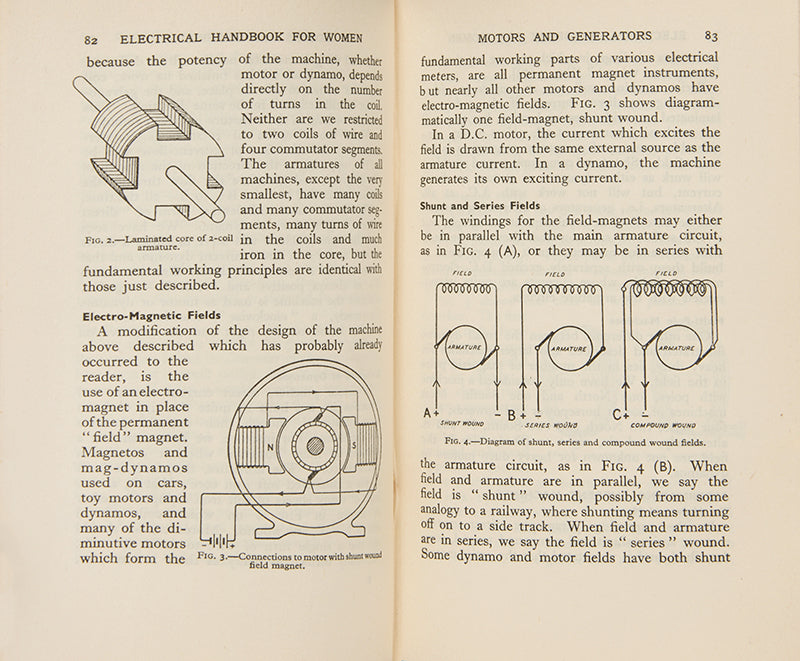 The rare first edition of The Electrical Handbook for Women, edited by Caroline Haslett, in the uncommon and stylish Art Deco dust jacket.