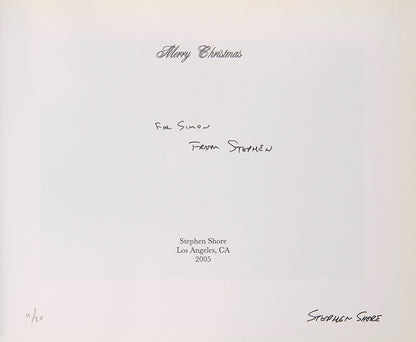 Three of Stephen Shore's artists' books produced using Apple's print-on-demand iPhoto software. Editions of 20.
