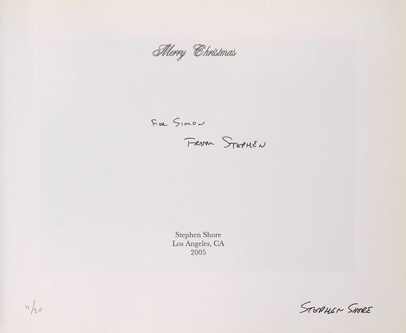 Three of Stephen Shore's artists' books produced using Apple's print-on-demand iPhoto software. Editions of 20.