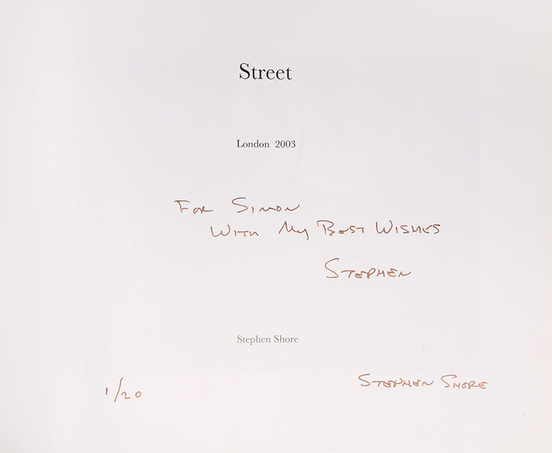 Three of Stephen Shore's artists' books produced using Apple's print-on-demand iPhoto software. Editions of 20.