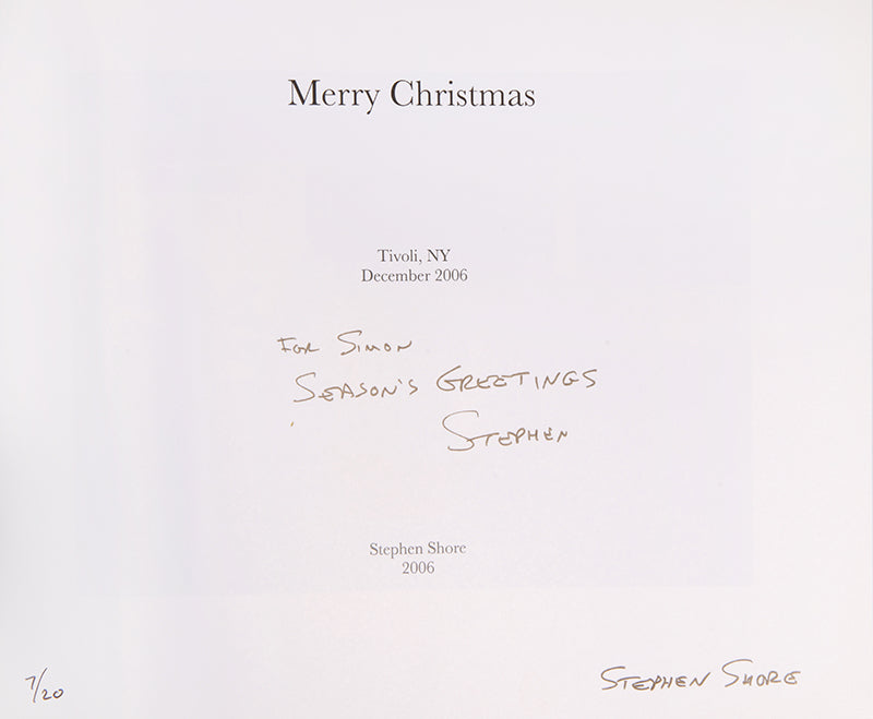 Three of Stephen Shore's artists' books produced using Apple's print-on-demand iPhoto software. Editions of 20.