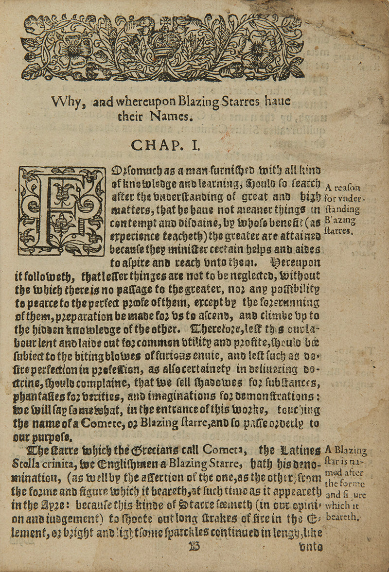 A Treatise of Blazing Starres in Generall.