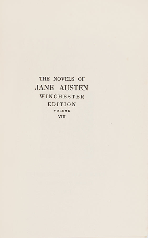 A delightful set of Austen's complete works, comprising her six well-known novels, together with Lady Susan, The Watsons and Austen's collected letters