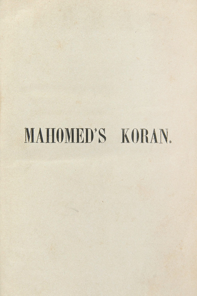 First editition of ths dutch translation of the quran printed in the capital city of the dutch east indies in 1859.