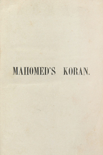 First editition of ths dutch translation of the quran printed in the capital city of the dutch east indies in 1859.
