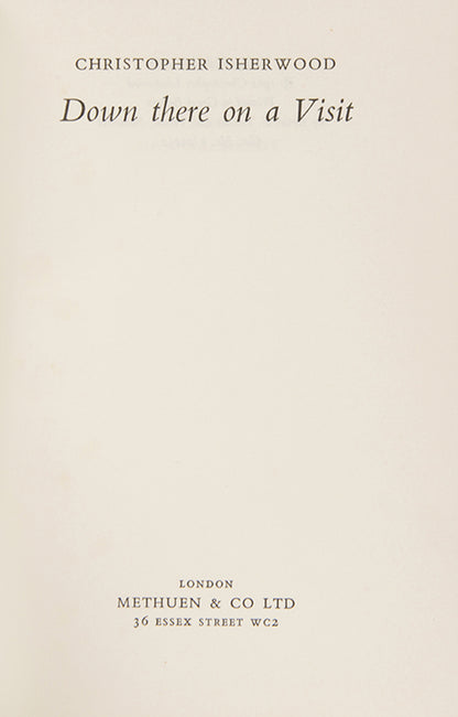 First edition of Down There on a Visit by Christopher Isherwood.
