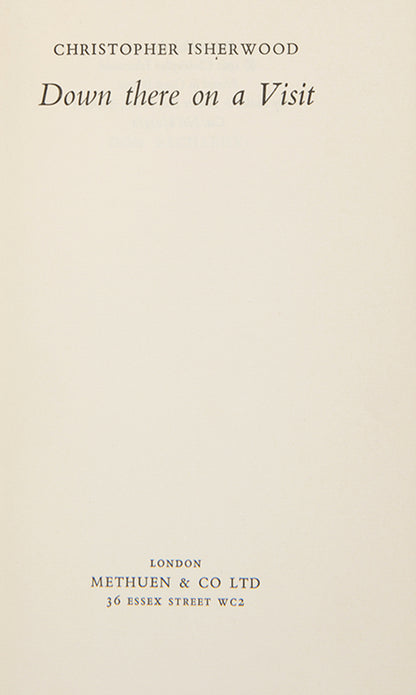 First edition of Down There on a Visit by Christopher Isherwood.