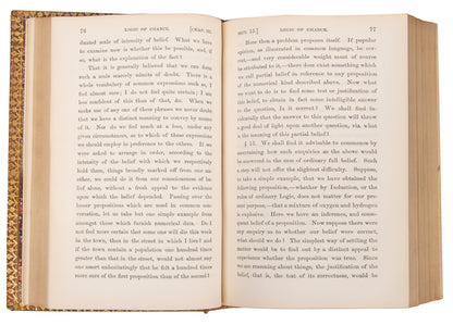 The rare first edition of mathematician John Venn's The Logic of Chance, a significant contribution to the fields of logic and philosophy published in 1866.
