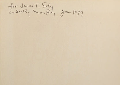 Alphabet for Adults inscribed by Man Ray to James Thrall Soby