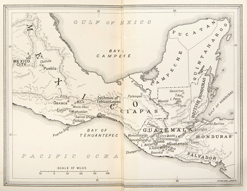 First UK edition of Aldous Huxley's Beyond the Mexique Bay, his classic travel account of his journey from Trinidad to the Mayan ruins in Honduras and Guatemala.