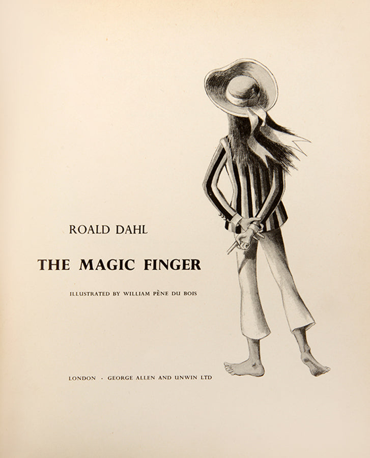 First UK edition of The Magic Finger by Roald Dahl, illustrated by William Pene du Bois.