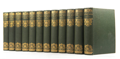 First issue of popular edition from 1911. handsomely bound, VG, replete with illustrations in each volume, with the distinctive Art-Nouveau gilt decoration