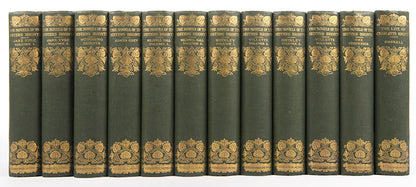 First issue of popular edition from 1911. handsomely bound, VG, replete with illustrations in each volume, with the distinctive Art-Nouveau gilt decoration