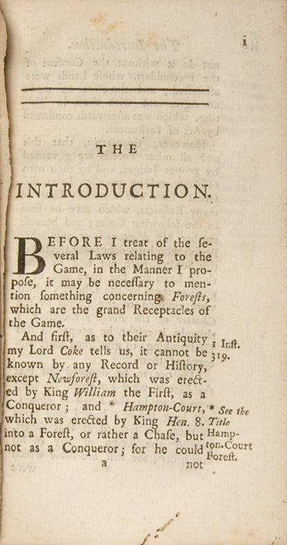 An unrecorded variant state of William Nelson's compendium of The Laws of England Cocnerning the Game