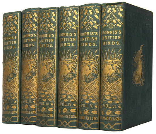 Mixed set of F.O. Morris's History of British Birds and History of Nests and Eggs, 1863-1864.