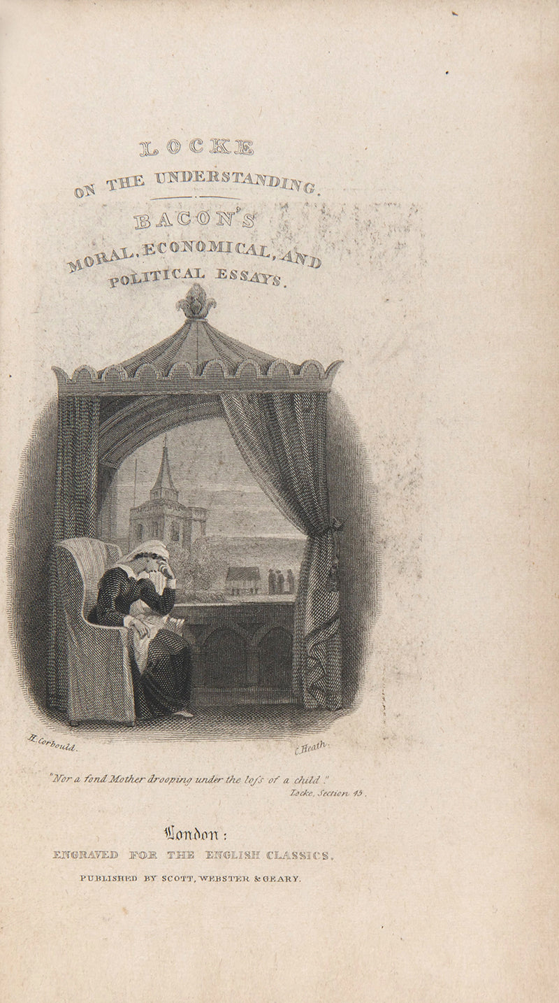 A good copy of this printing of two works by John Locke and Francis Bacon.