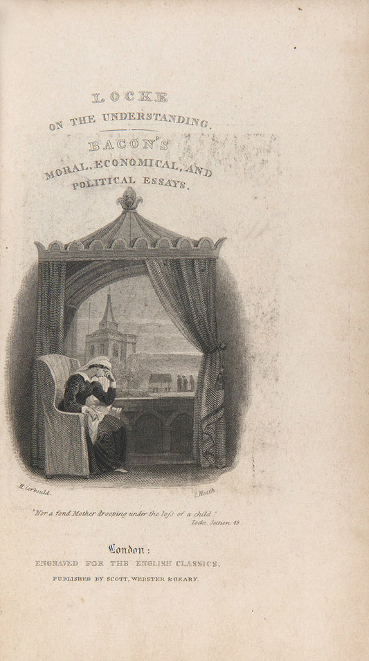 A good copy of this printing of two works by John Locke and Francis Bacon.