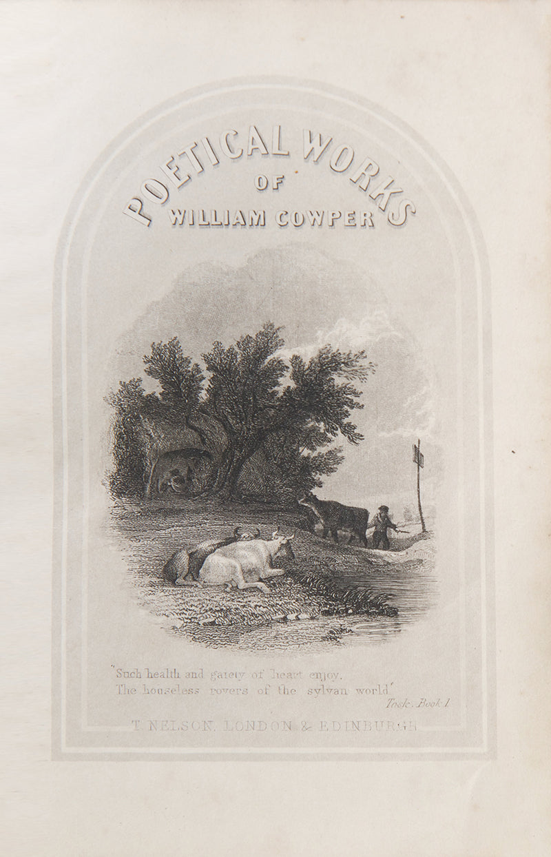 Edition of William Cowper poetry, circa 1849.