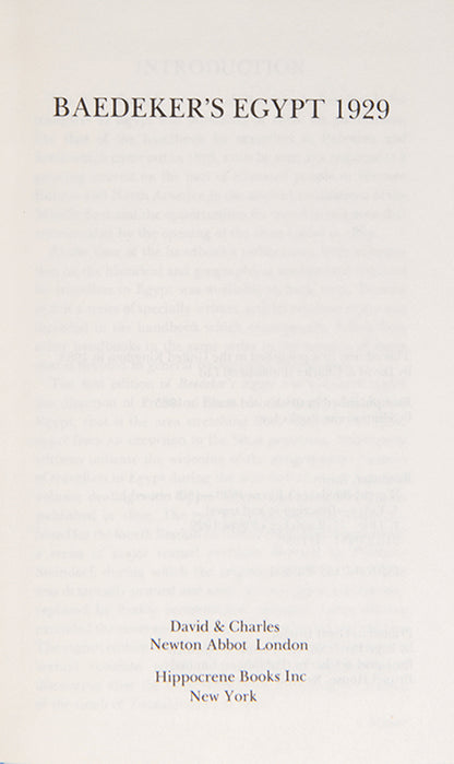 Reprint of a Baedeker classic. This is considered to be one of the best guidebooks produced by Baedeker. 
