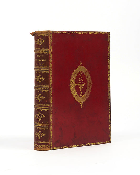 Charles Dickens's David Copperfield with illustrations, circa 1900, red morocco prize binding