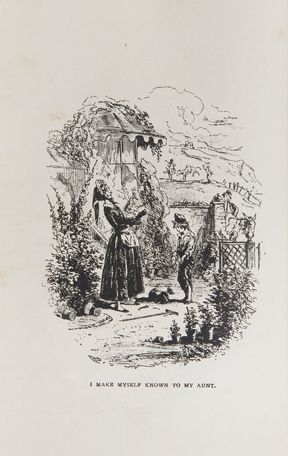 Charles Dickens's David Copperfield with illustrations, circa 1900, red morocco prize binding