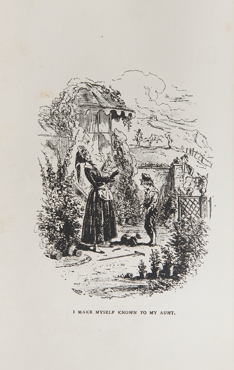 Charles Dickens's David Copperfield with illustrations, circa 1900, red morocco prize binding