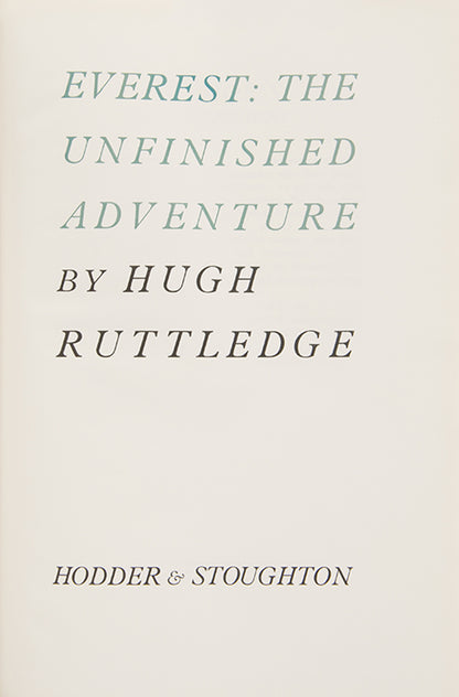 Ruttledge's account of the 1935 and 1936 unsuccessful expeditions to Mount Everest. 