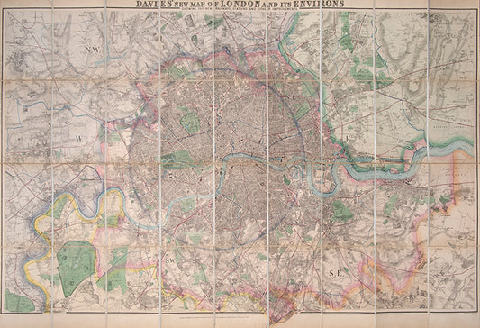 Davies's New Map of London and Its Environs.