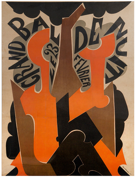 The scarce and impressive large-scale poster designed by Goncharova.