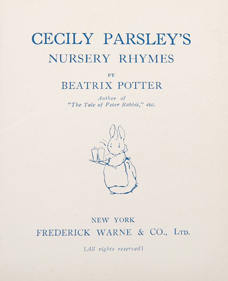Cecily Parsley's Nursery Rhymes.