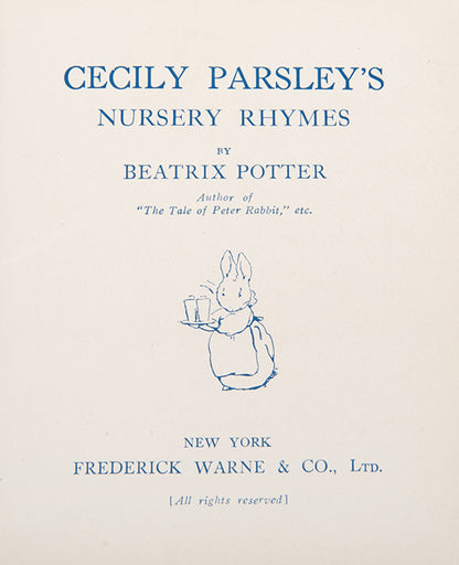 Cecily Parsley's Nursery Rhymes.