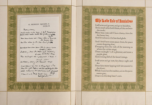 Limited edition of The Lake Isle of Innisfree by Willaim Butler Yeats, one of 450 copies.
