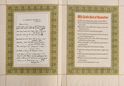 Limited edition of The Lake Isle of Innisfree by Willaim Butler Yeats, one of 450 copies.