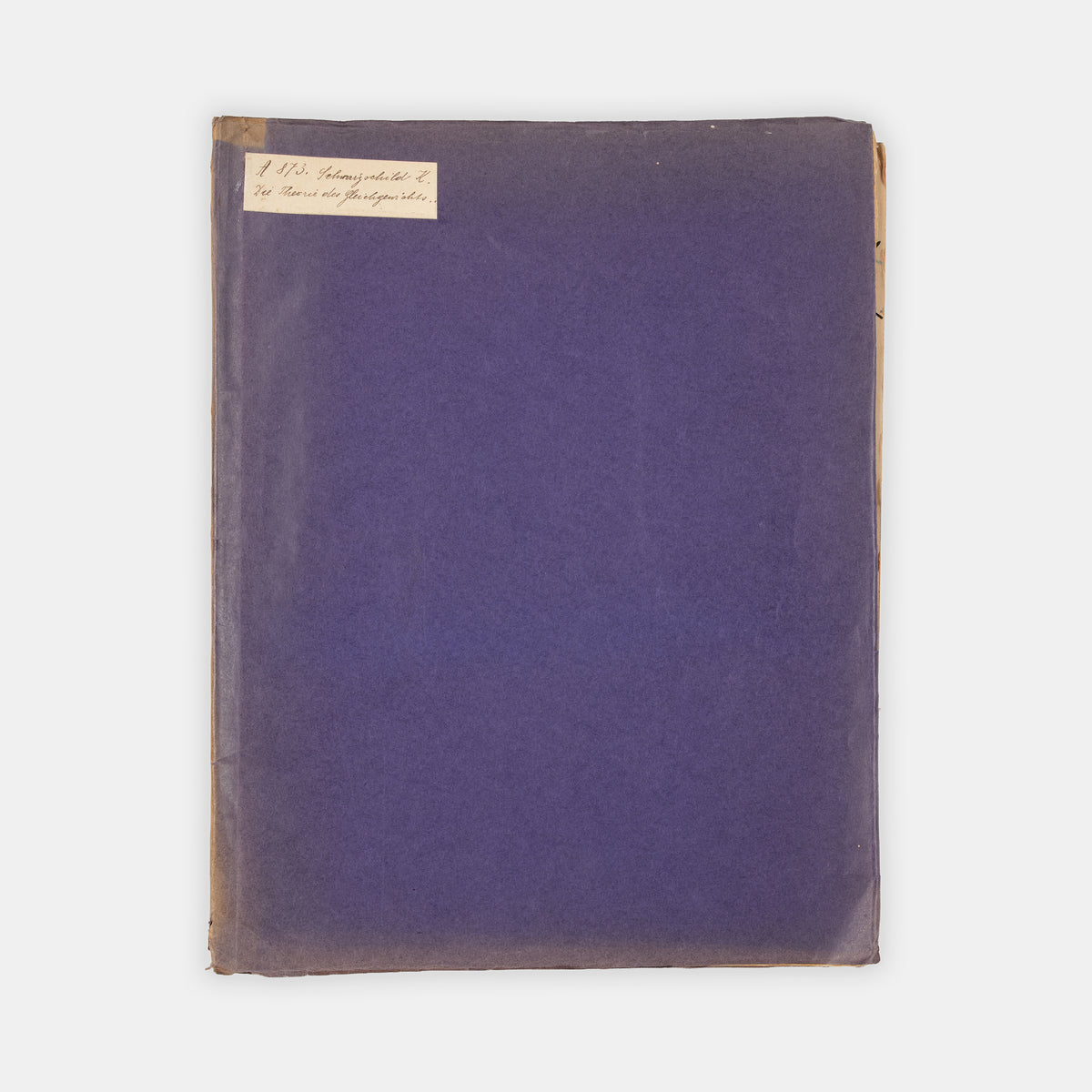 First edition, the rare offprint of astronomer and mathematician Karl Schwarzschild's doctoral dissertation on the theories of Poincaré, Die Poincarésche Theorie, published in 1896.