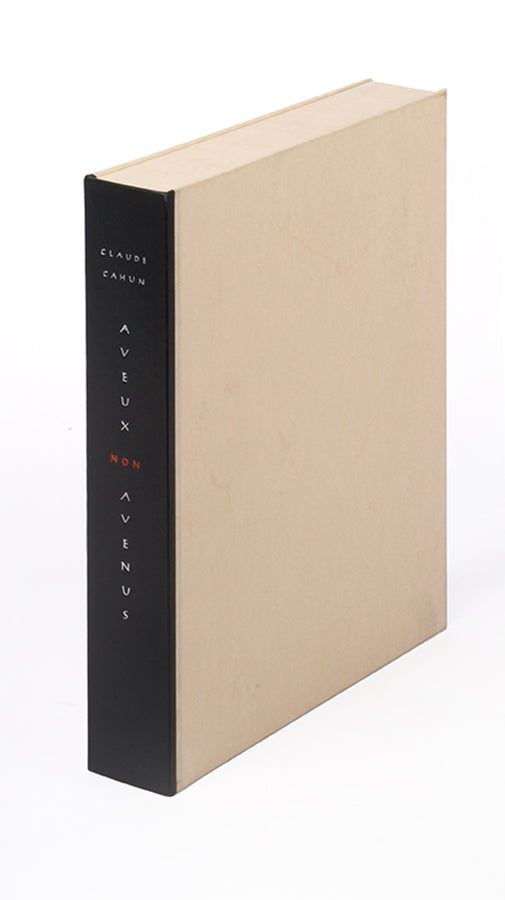 Aveux non Avenus is Claude Cahun's anti-memoir comprising a series of texts: poems, literary aphorisms, fables, snatches of conversation, recollections of dream sequences and philosophical thoughts, ideas and meanderings, interspersed with photomontages by Moore featuring photographs and self-portraits by Cahun.