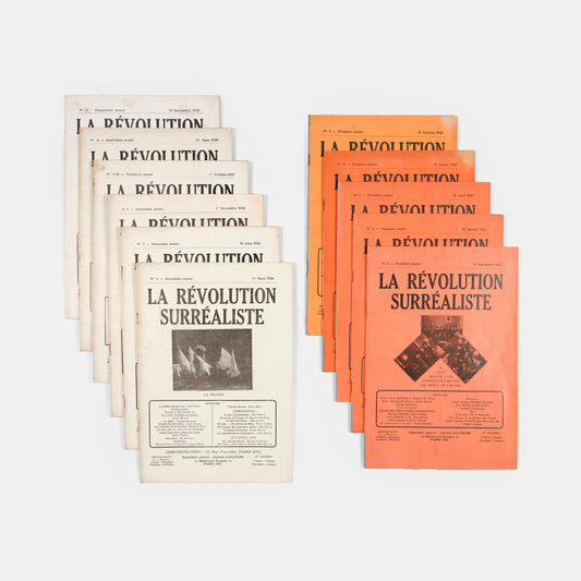 A scarce complete set of La Revolution Surrealiste, the first and most famous surrealist journal, whose first issue marks the official birth of the movement.<br />