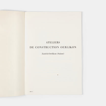 This company book includes Jakob Tuggener's photographs of the machinery in Maschinenfabrik Oerlikon's workshops and the men and women who operate it.