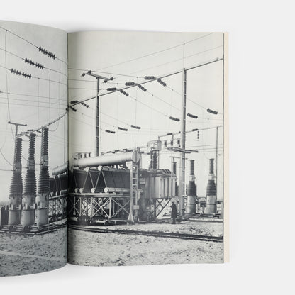 This company book includes Jakob Tuggener's photographs of the machinery in Maschinenfabrik Oerlikon's workshops and the men and women who operate it.