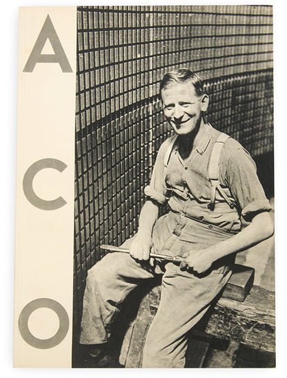 This company book includes Jakob Tuggener's photographs of the machinery in Maschinenfabrik Oerlikon's workshops and the men and women who operate it.