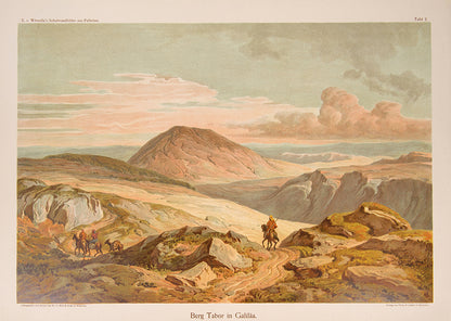 Scarce set of chromolithographs after paintings by Edmund Wörndle von Adelafried showing pamoramic views of Palestine.