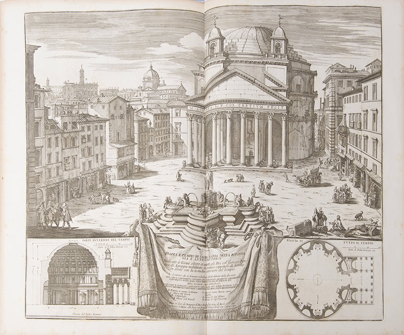 Francescos Panini's Vedute delle Quattro Principali Basiliche e Monumenti di Roma nel XVIII Secolo, with 40 double page engravings, more than the Getty or the Calcografia Nazionale copies.
